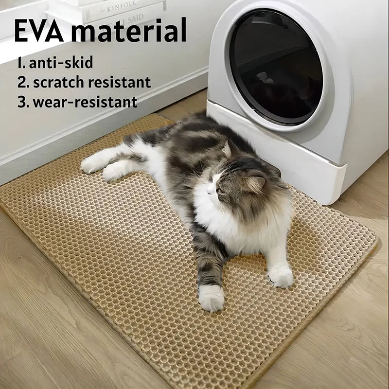 Tapete de areia de dupla camada para gatos