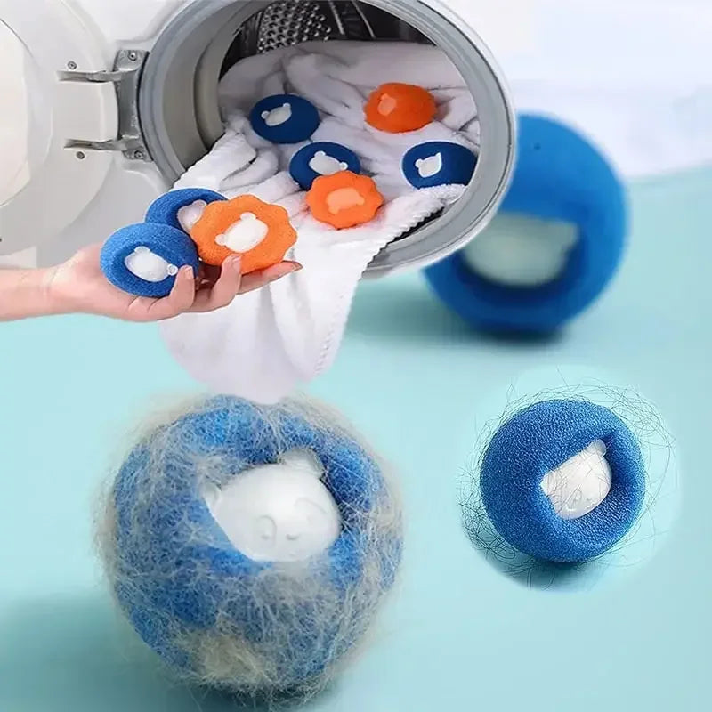 Bola de lã adesiva removedora de pelos de animal de estimação  para máquina de lavar